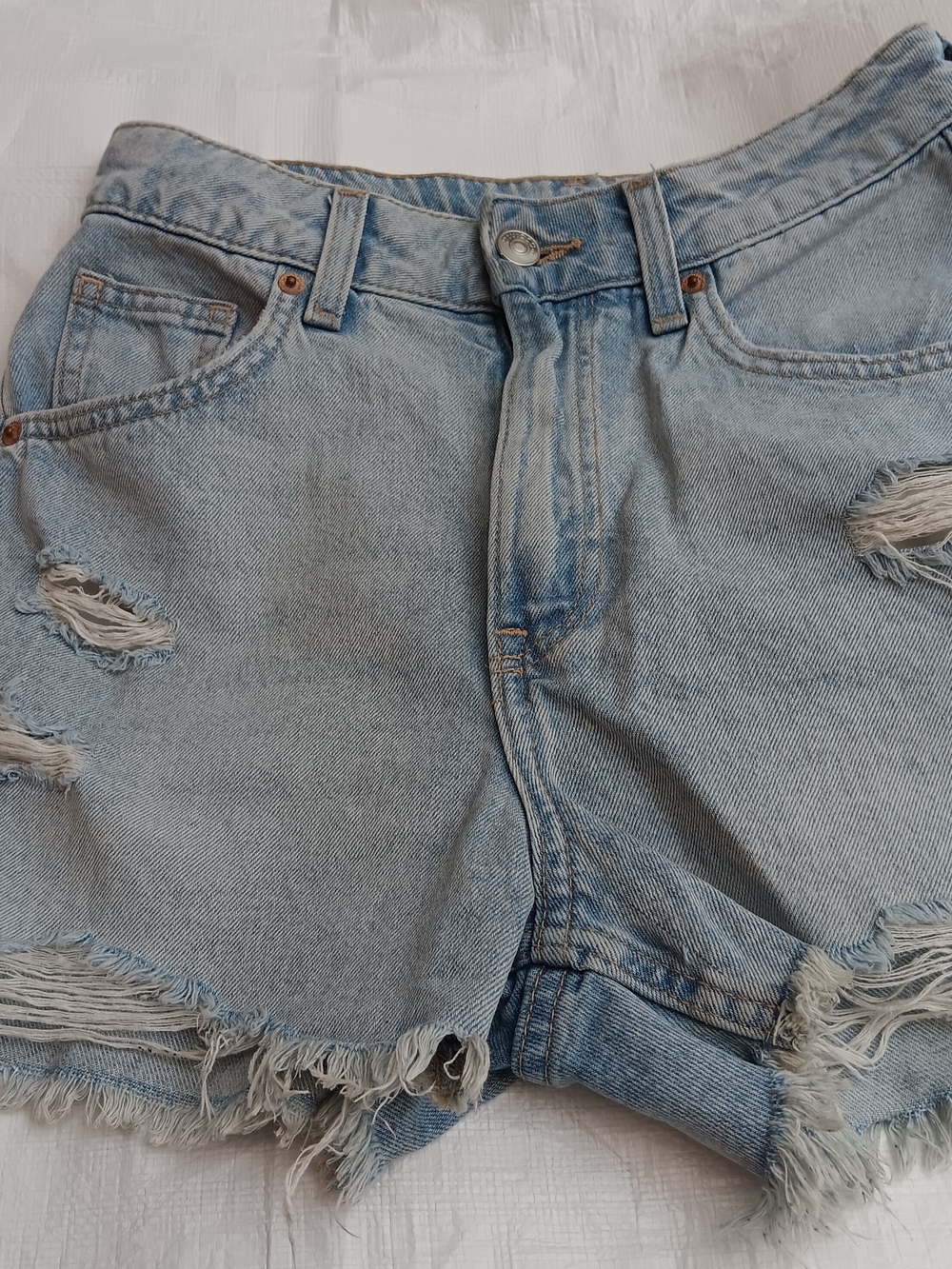 Divided- brand by H&M Light Blue Distressed Denim Cutoff Shorts